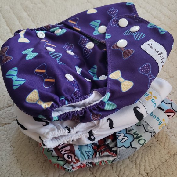 BabyGoal Accessories Mr Brightside Three Reusable Cloth Diapers Poshmark
